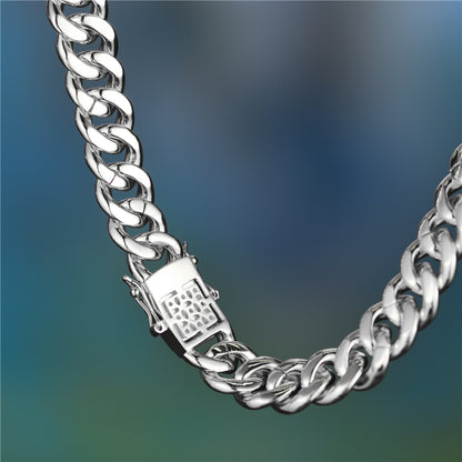 14k white gold cuban chain Aporro