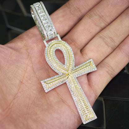 Iced Ankh Pendant - Large [Only Ship to the US]