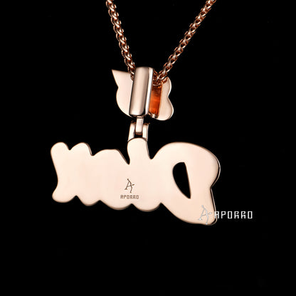 APORRO Premium Rose Gold Name Necklace Custom Design Deposit