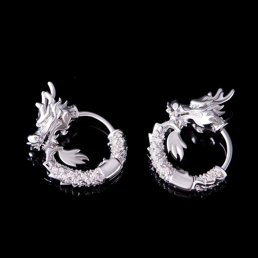 WONG Dragon Hoop Earrings (Infinite Loop)