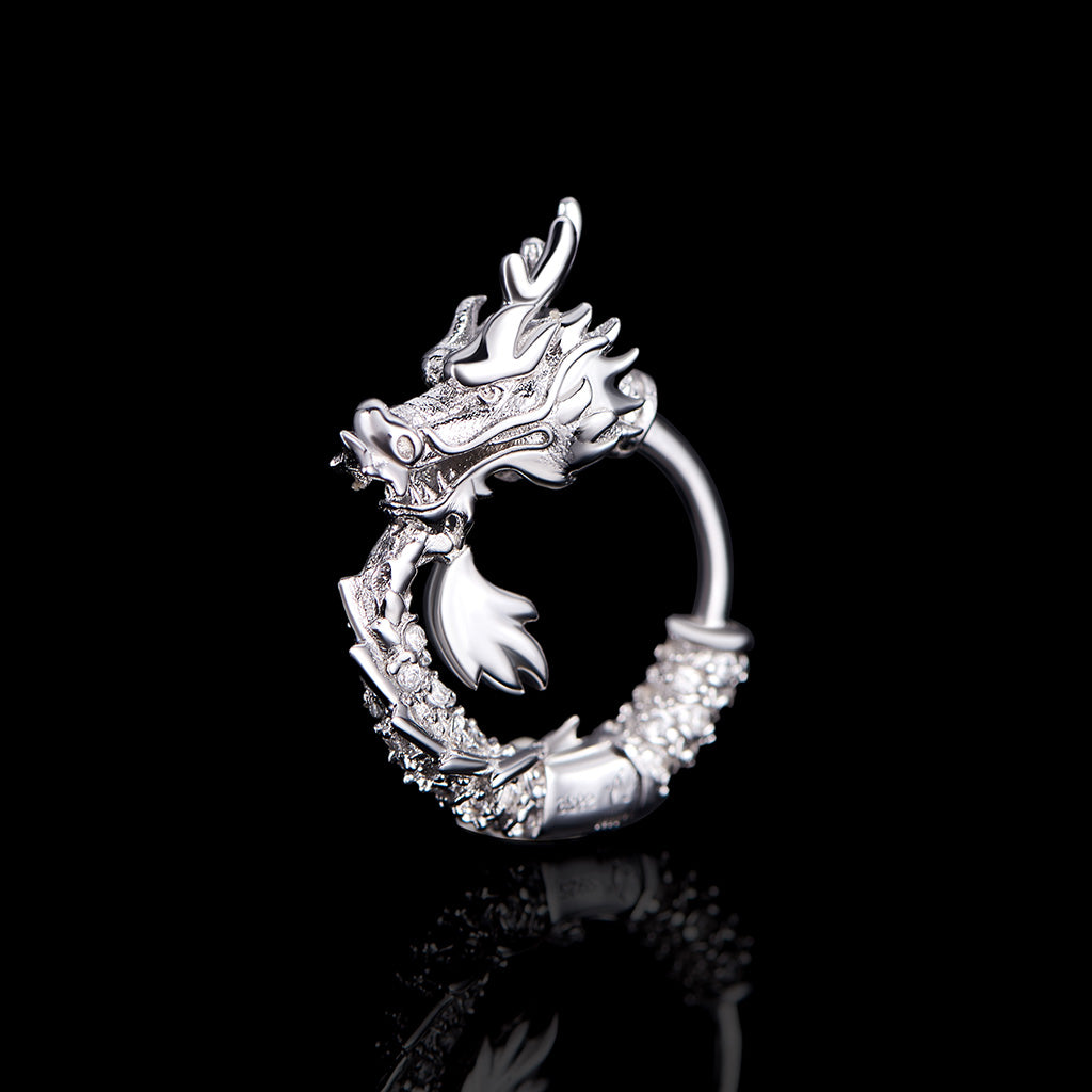 WONG Dragon Hoop Earrings (Infinite Loop)