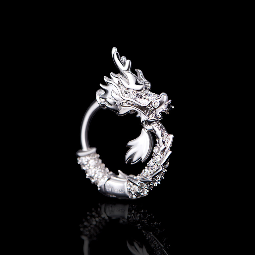 WONG Dragon Hoop Earrings (Infinite Loop)