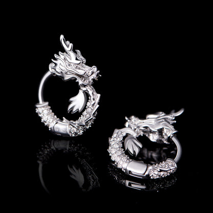 WONG Dragon Hoop Earrings (Infinite Loop)