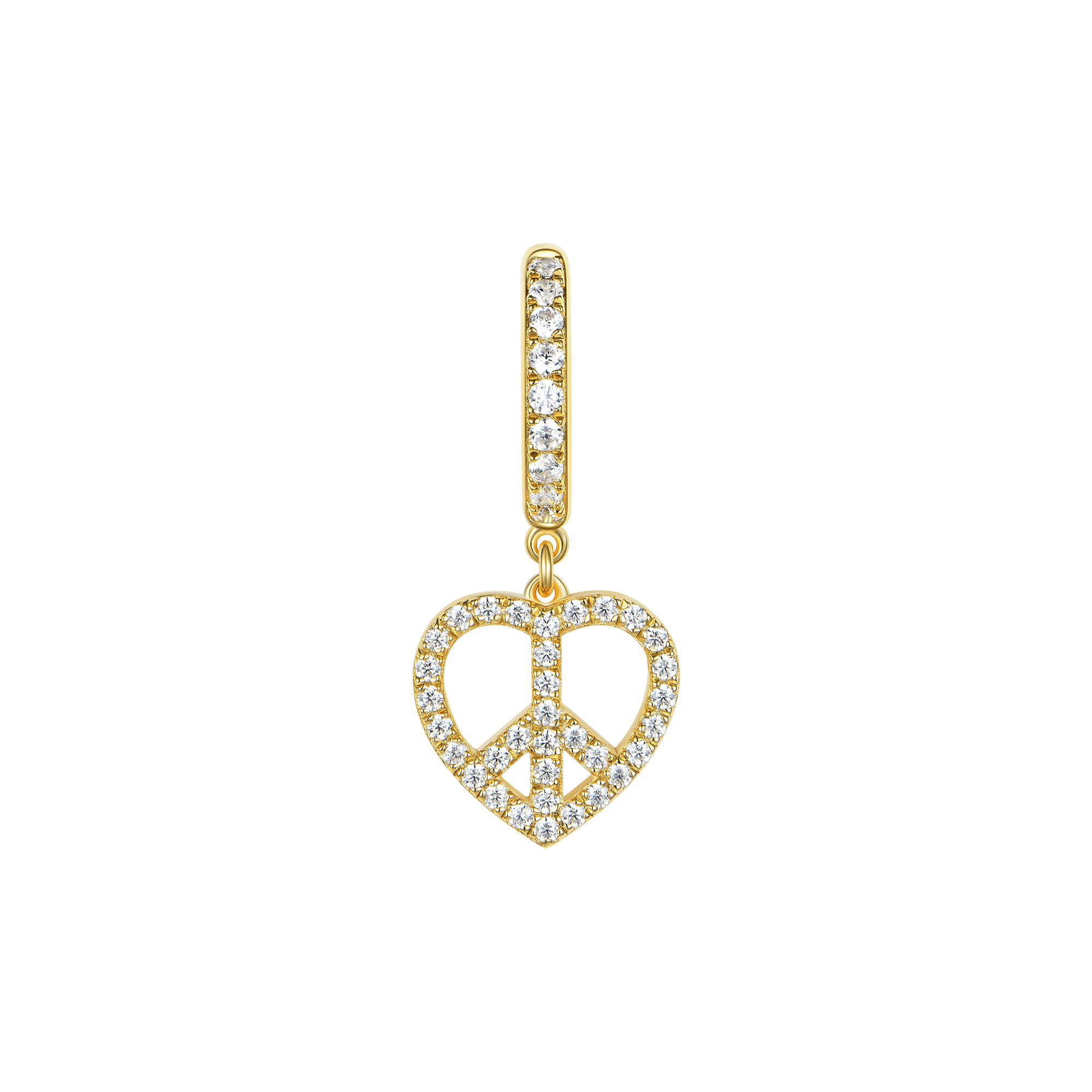 Women's APORRO X JHF Peace & Love Dangly Earrings-Pair