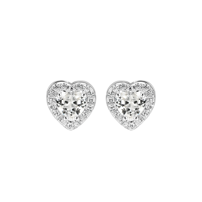 Halo Heart Stud Earring