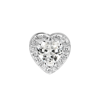 Halo Heart Stud Earring