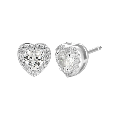 Halo Heart Stud Earring