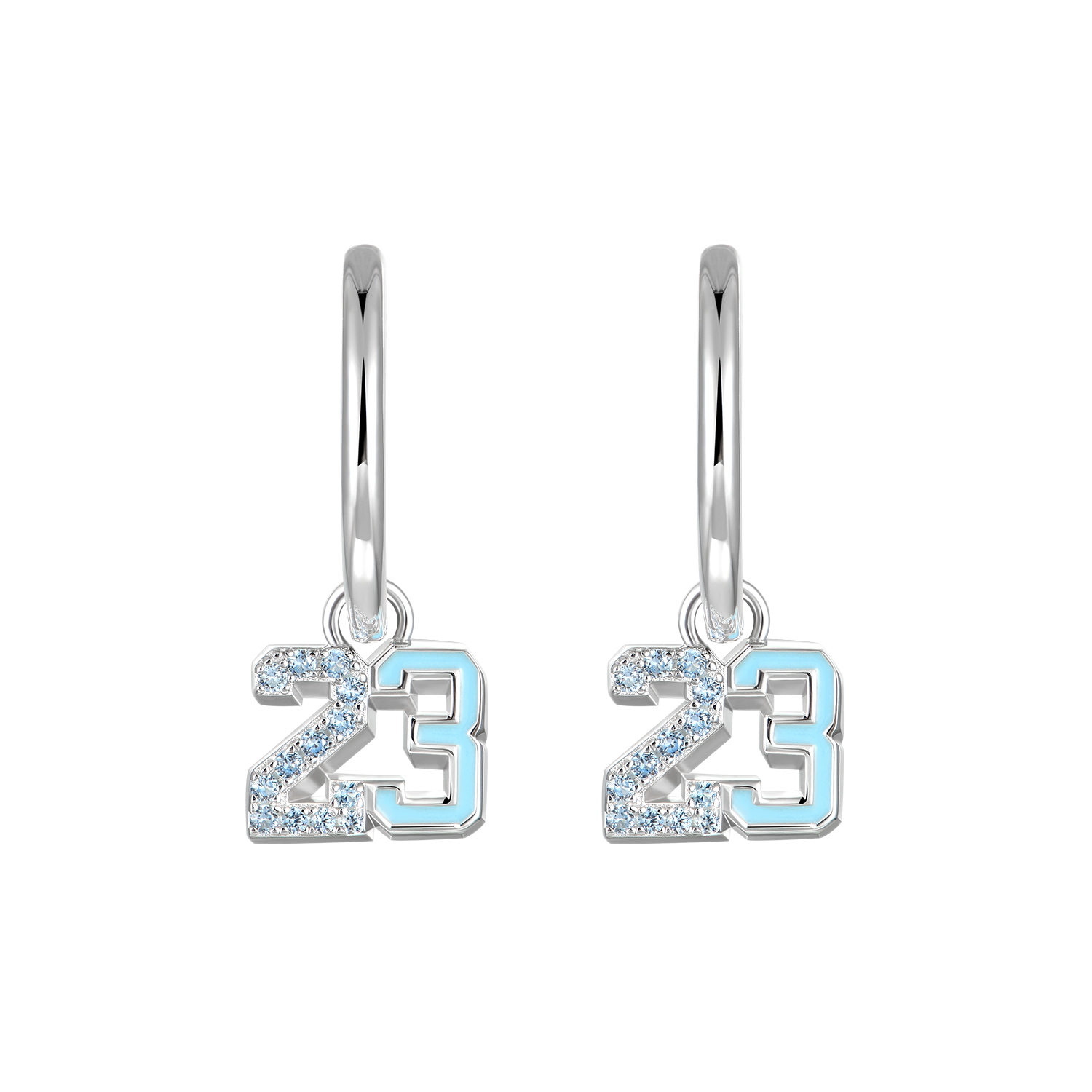 Number 23 Dangly Earring