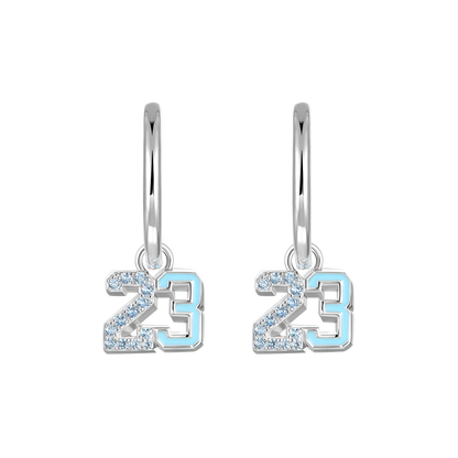 Women's Number 23 Dangly Earring