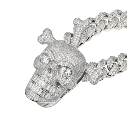 Spinning Skull and Crossbones Pendant