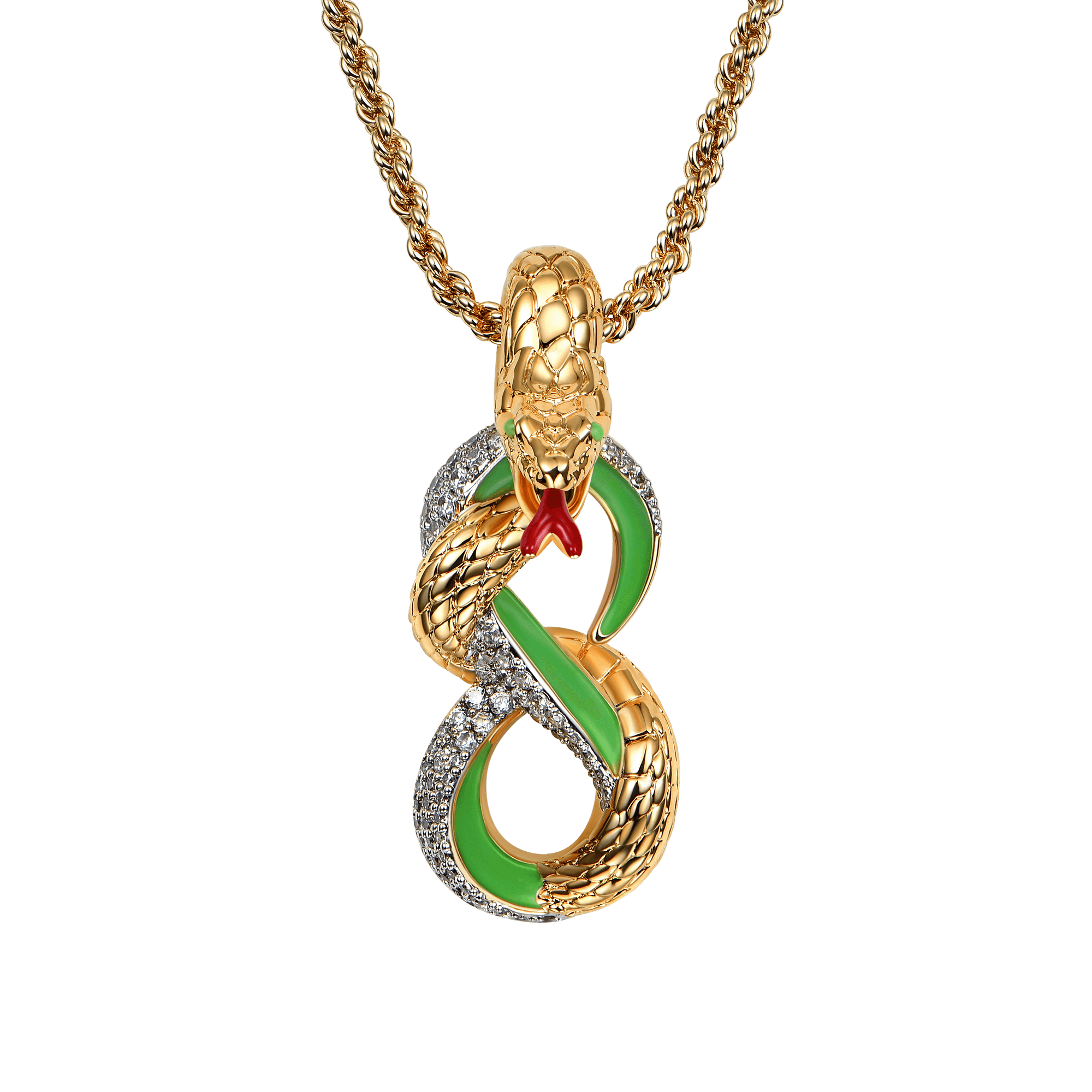 Infinity Glowing Snake Pendant