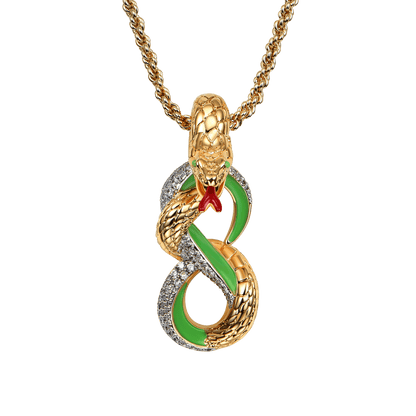 Infinity Glowing Snake Pendant