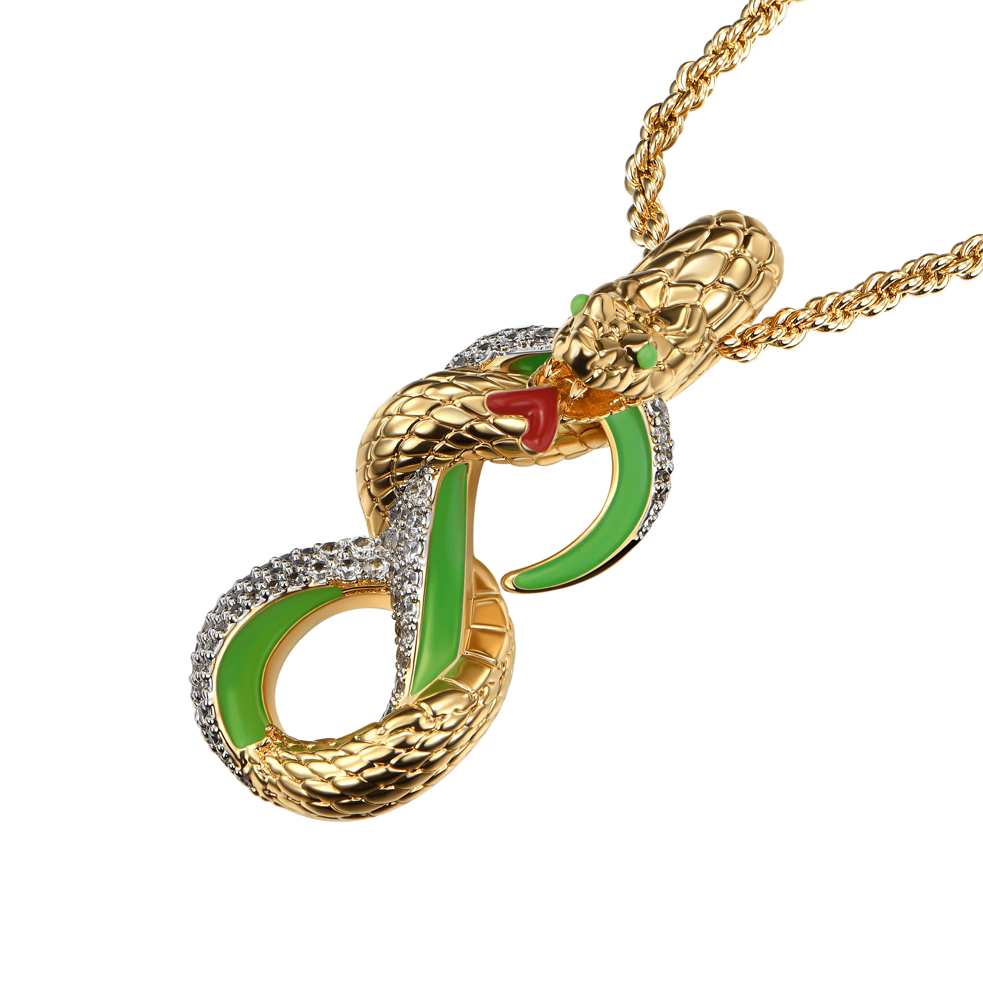 Infinity Glowing Snake Pendant