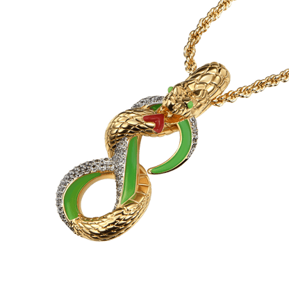 Infinity Glowing Snake Pendant