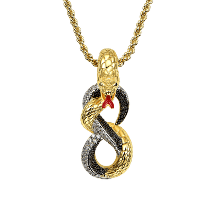 Infinity Tri-tone Snake Pendant