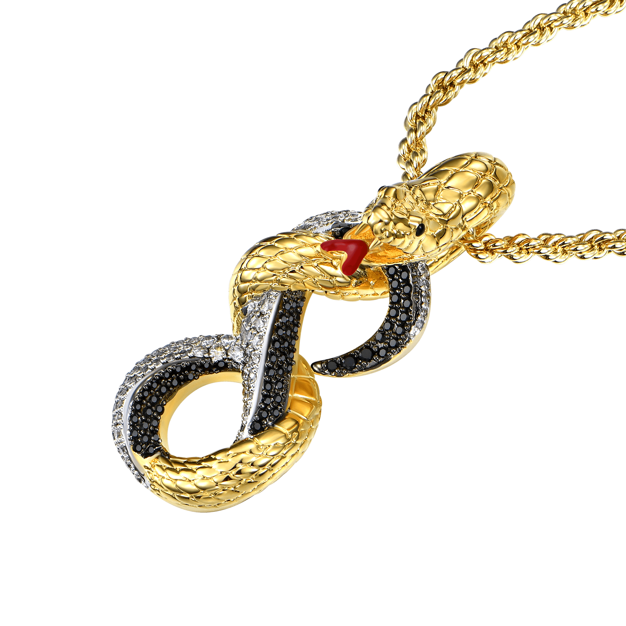 Infinity Tri-tone Snake Pendant