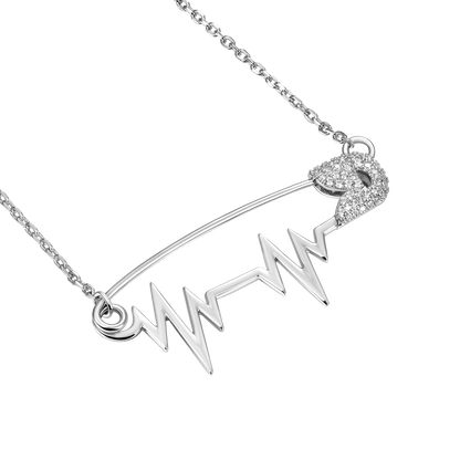 Women's ESSENTIALS Heartbeat Pin Adjustable Necklace