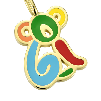 APORRO X COOGI Colored Koala Enamel Pendant