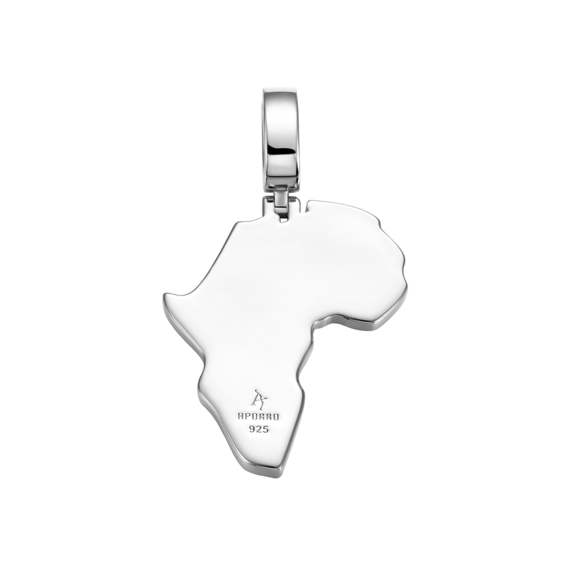 Moissanite Round Cut Map of Africa Pendant - APORRO