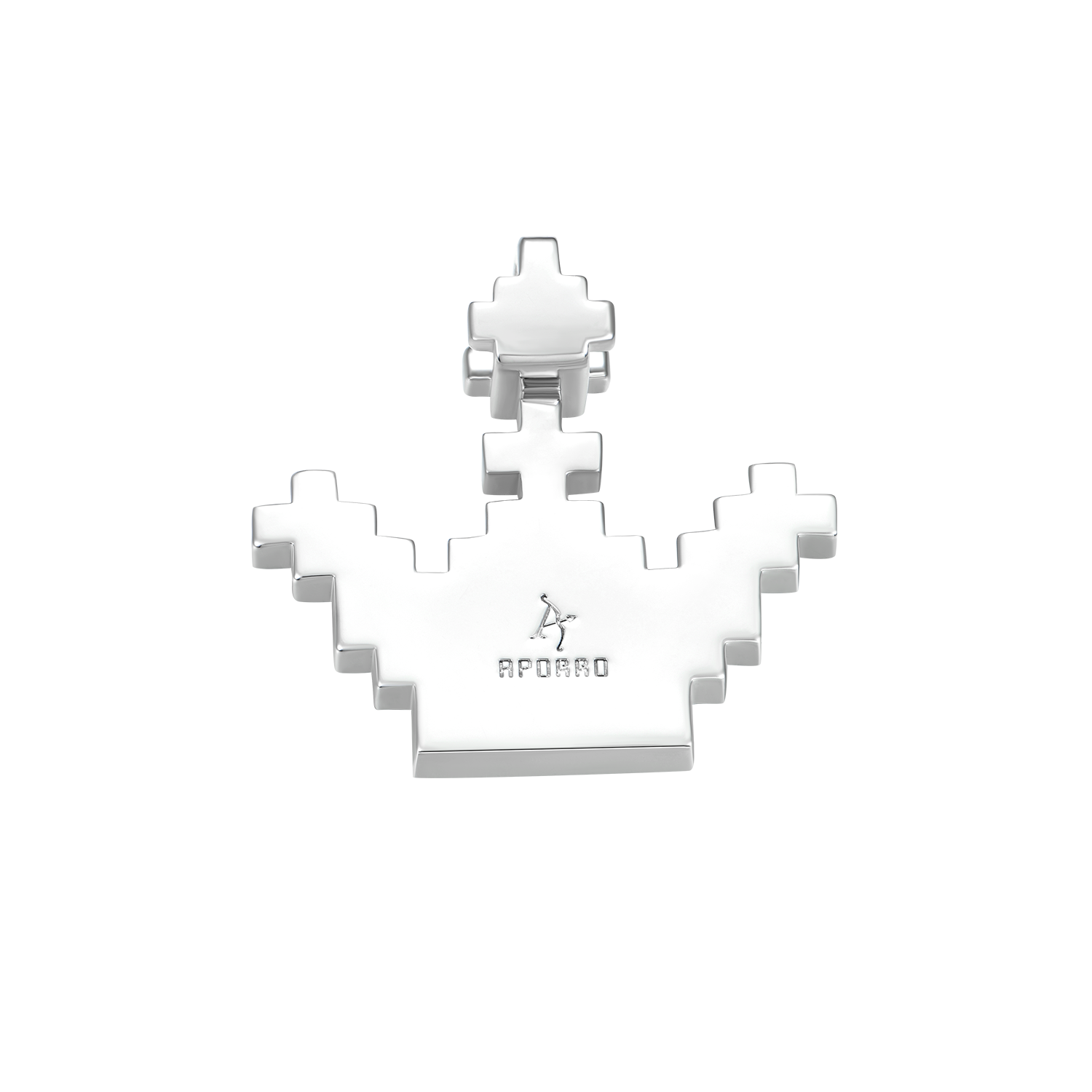 Retro Pixel Crown Pendant