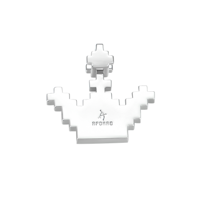 Retro Pixel Crown Pendant