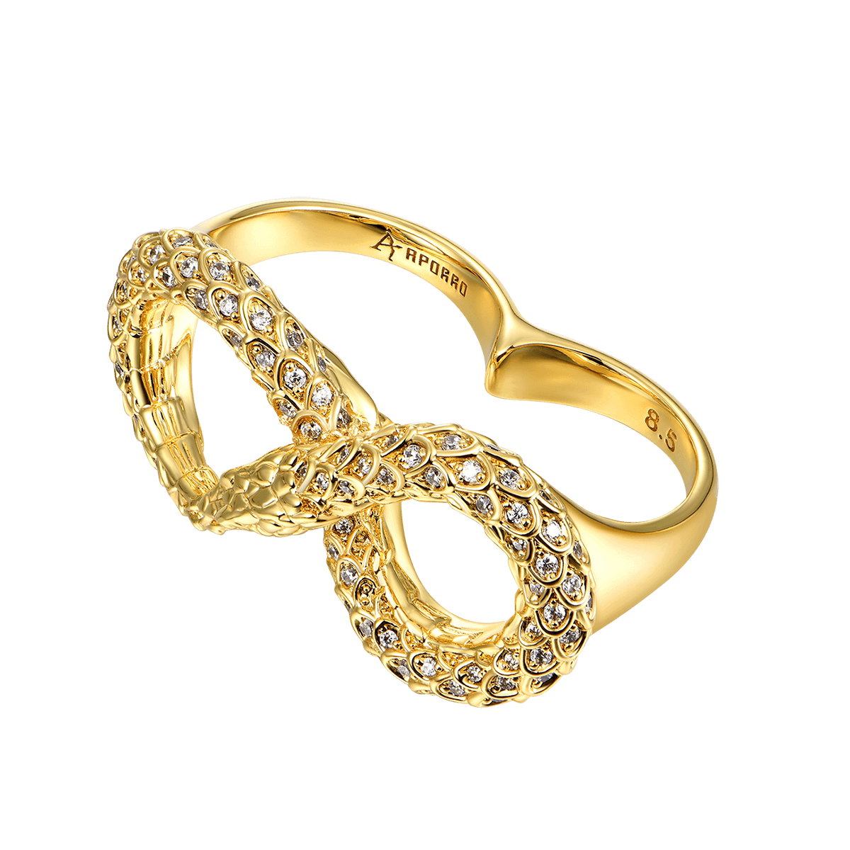 Infinity Snake Double Finger Ring