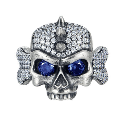 X Iced Skull Ring