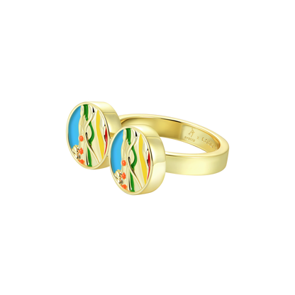 APORRO X COOGI Sweater Stripe Enamel Ring