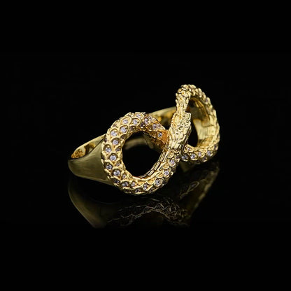 Infinity Snake Double Finger Ring