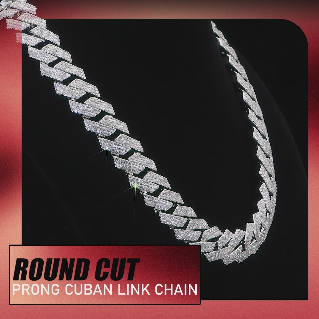 Diamond Prong Cuban Link Chain