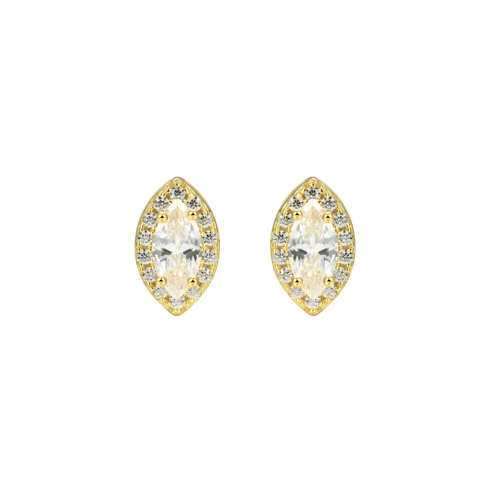 Custom Halo Moissanite Stud Earring