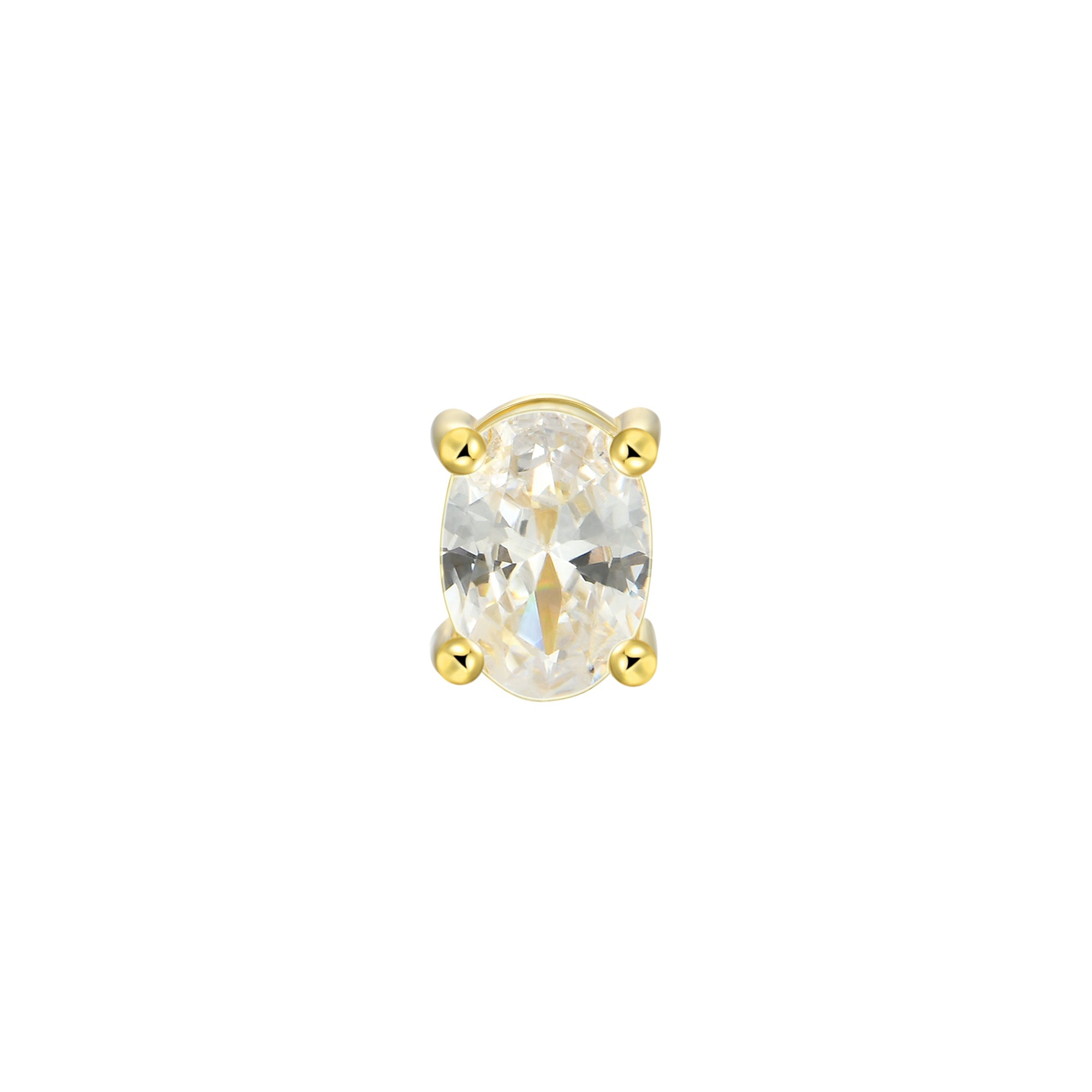 Custom Classic Moissanite Stud Earring