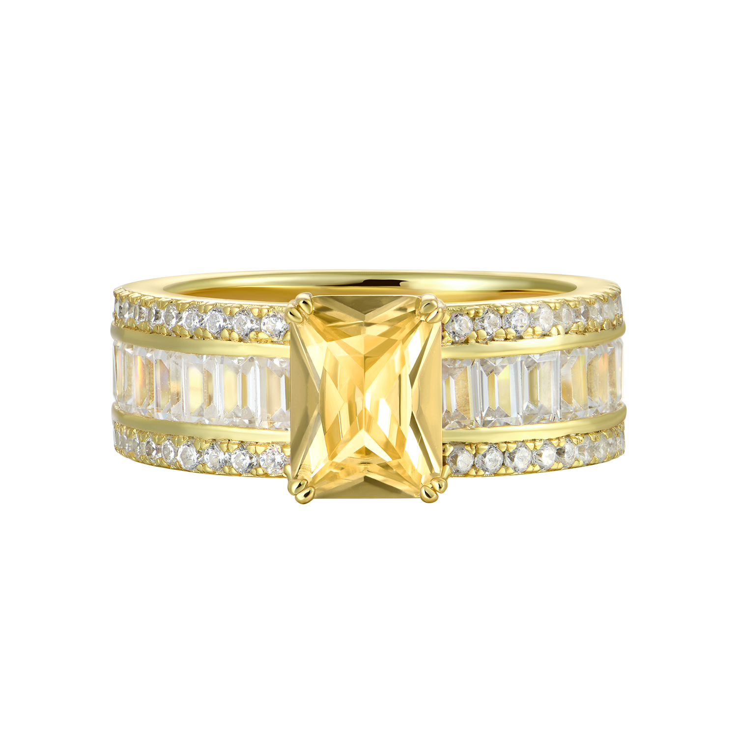 Custom Emerald Cut Band Ring