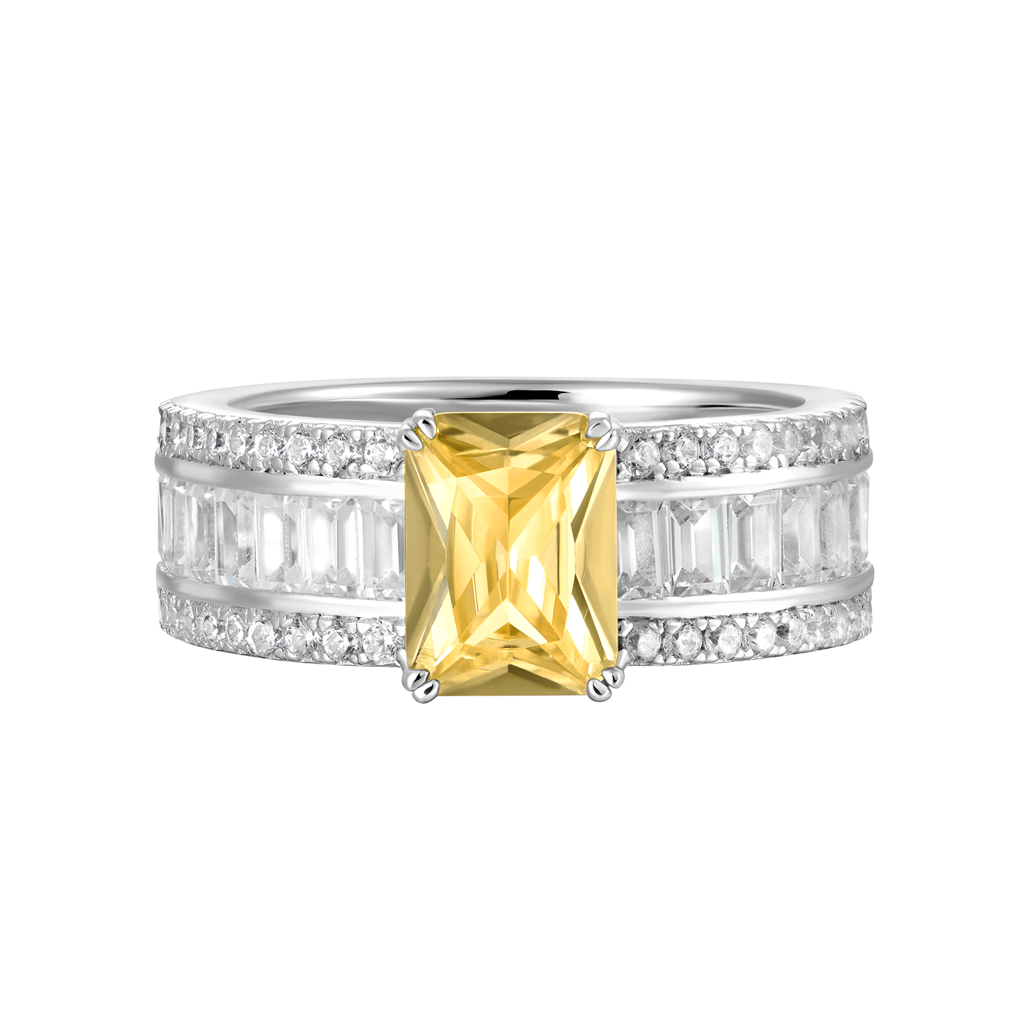 Custom Emerald Cut Band Ring