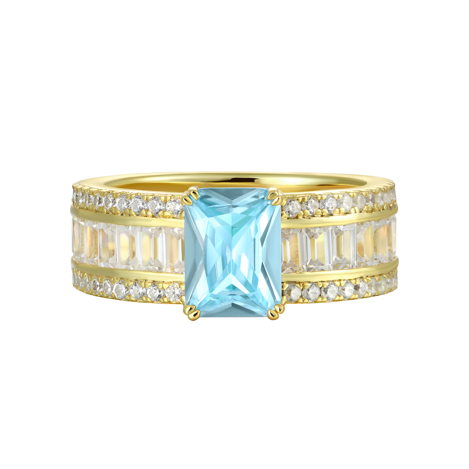 Custom Emerald Cut Band Ring