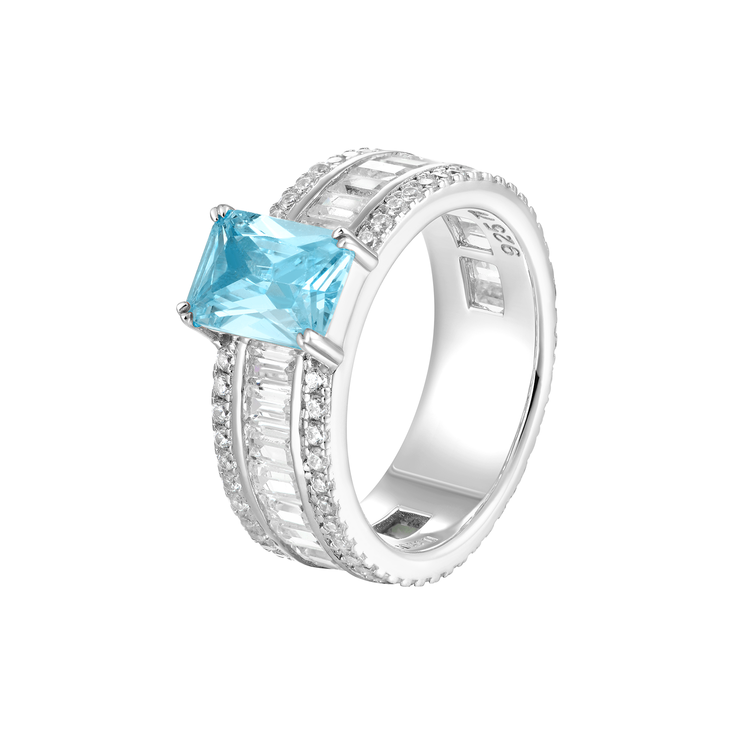 Custom Emerald Cut Band Ring