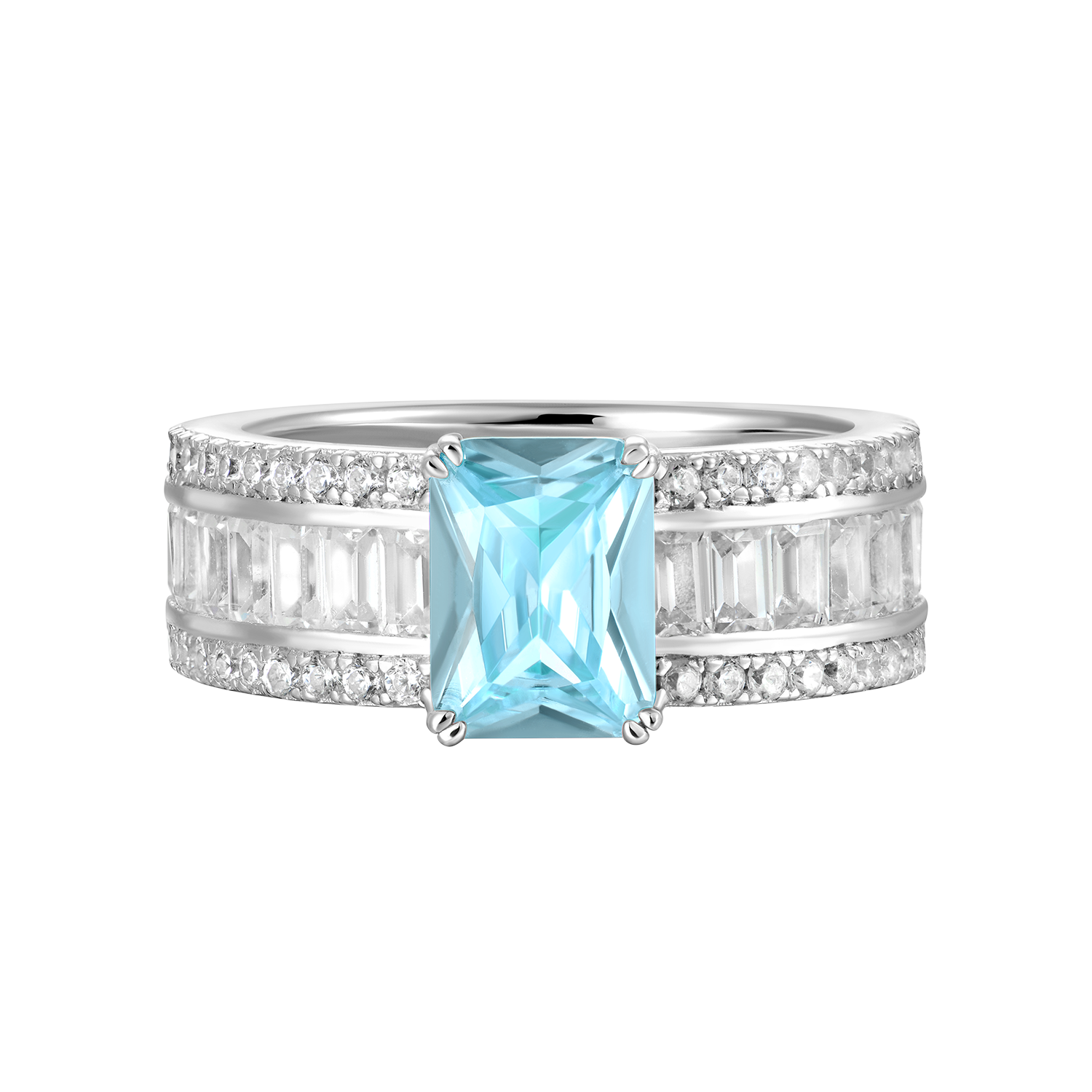 Custom Emerald Cut Band Ring