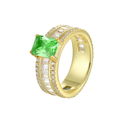 Custom Emerald Cut Band Ring