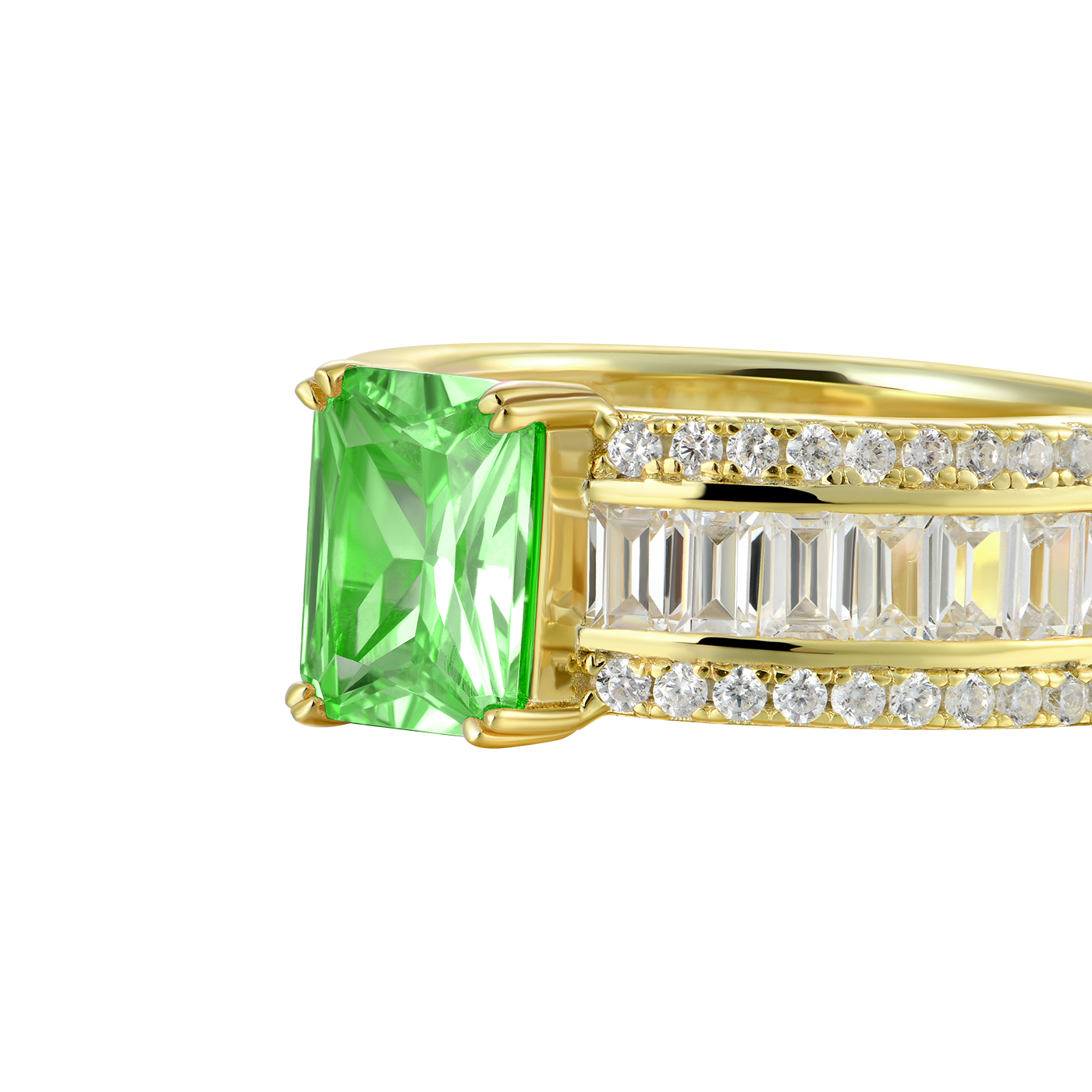 Custom Emerald Cut Band Ring