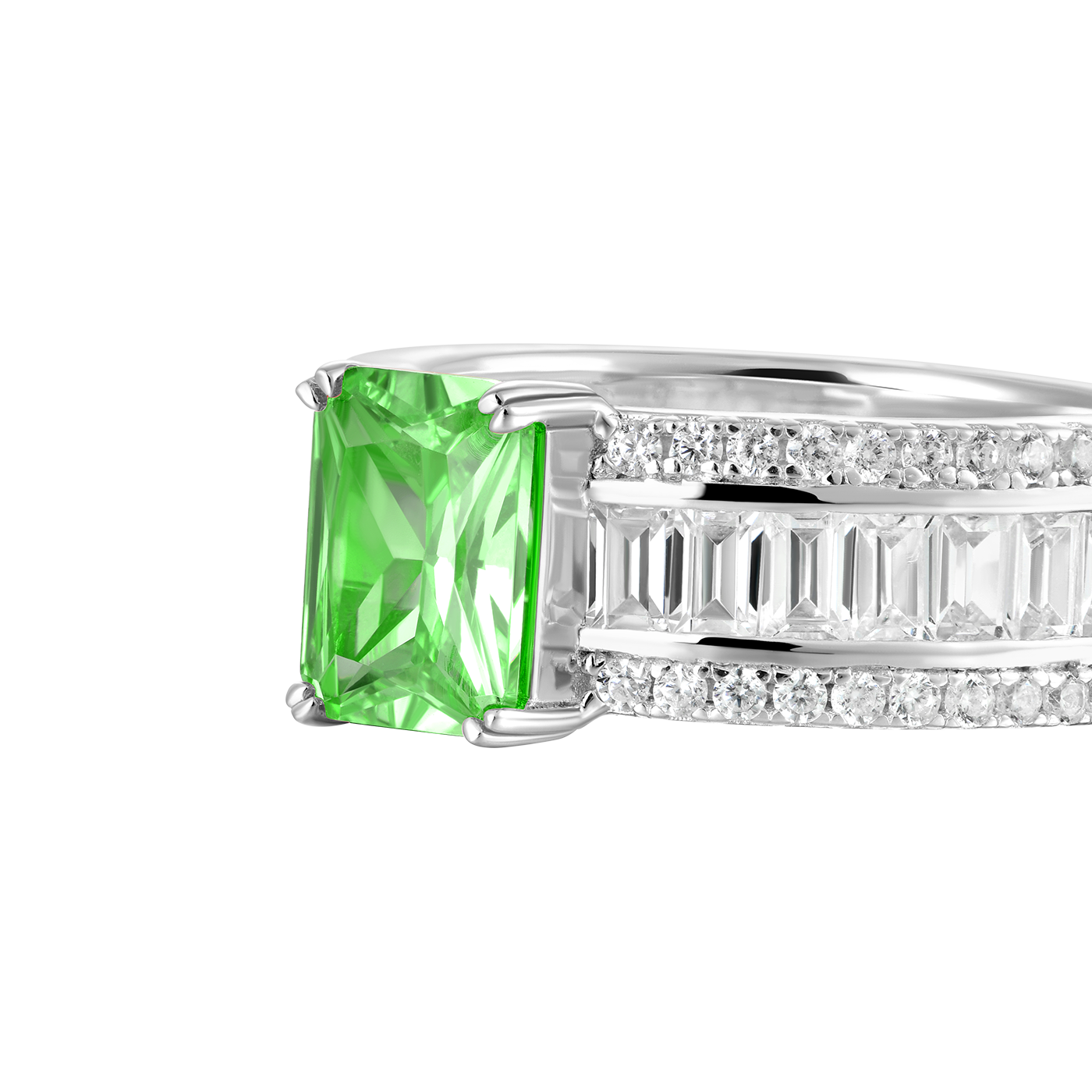 Custom Emerald Cut Band Ring