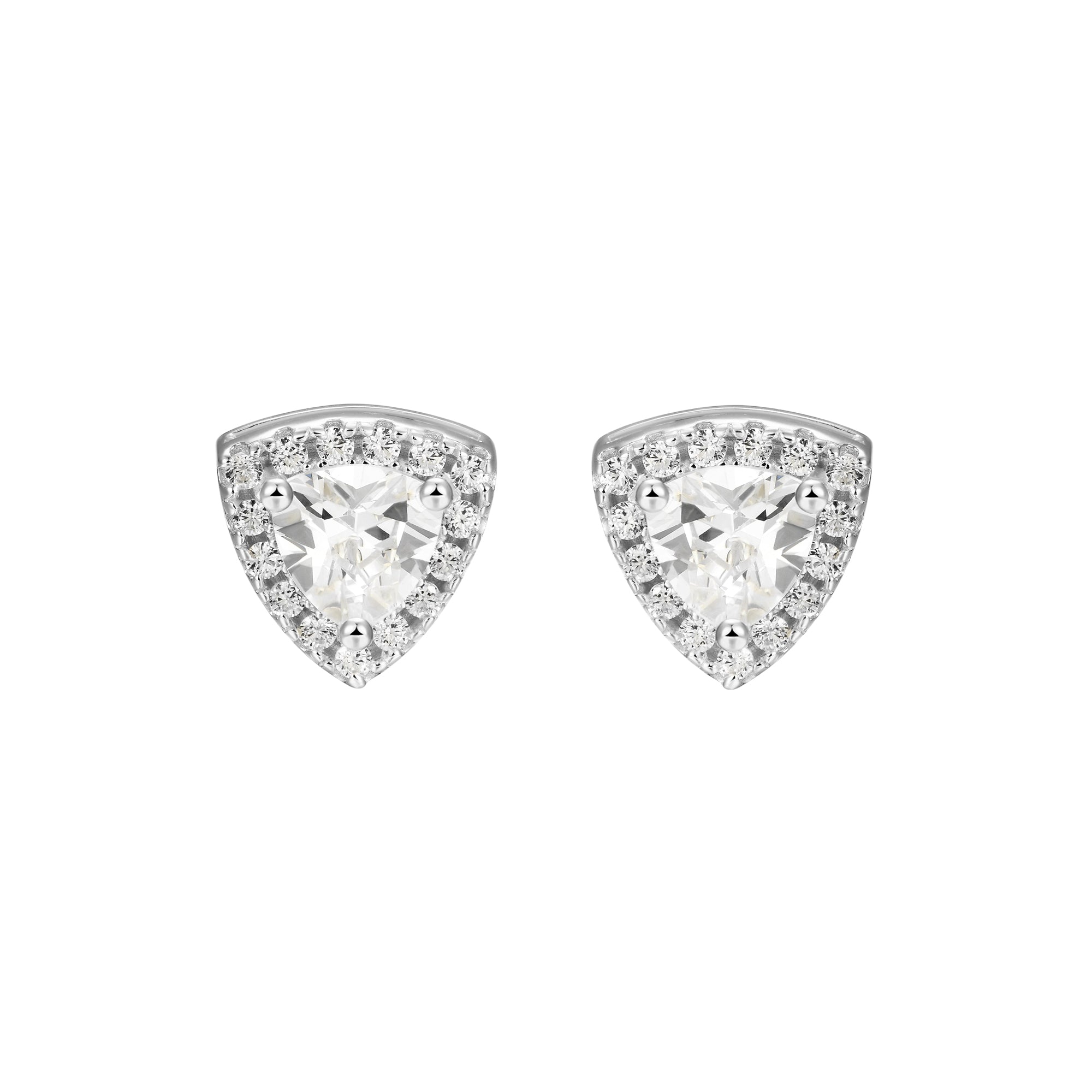 Custom Halo Moissanite Stud Earring