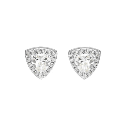 Custom Halo Moissanite Stud Earring