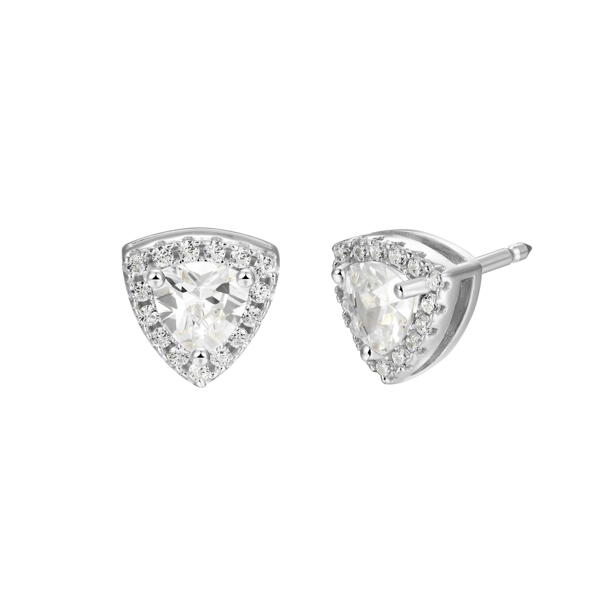 Custom Halo Moissanite Stud Earring