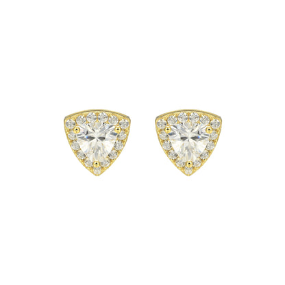 Custom Halo Moissanite Stud Earring