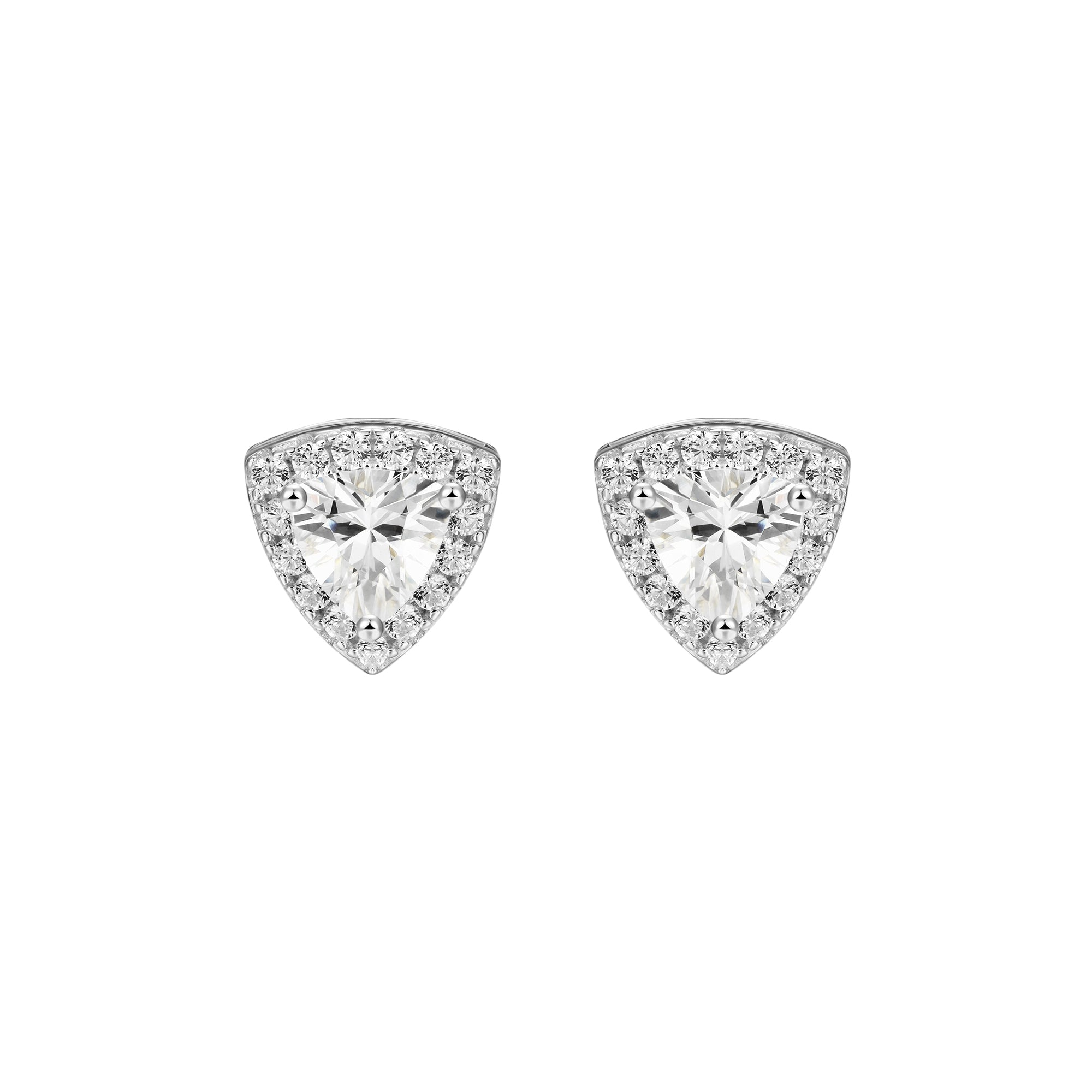 Custom Halo Moissanite Stud Earring